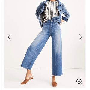 Madewell Wide-Leg Crop Jeans in Finney Wash 24